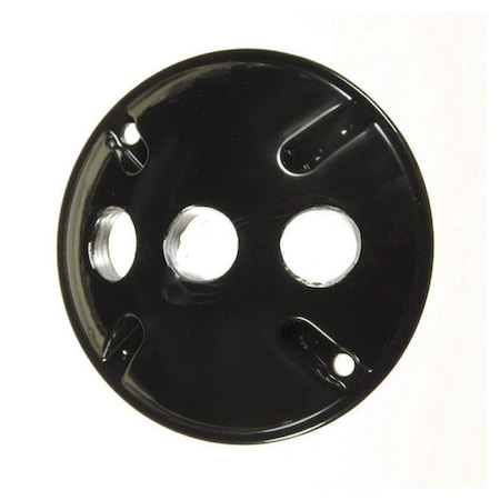 Modern Black Round Cover In Plastic